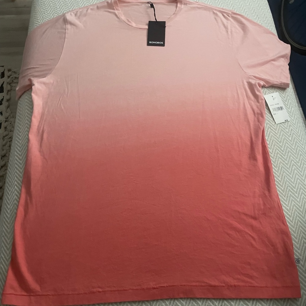 New- Bonobos Men's Pink Gradient Tee
